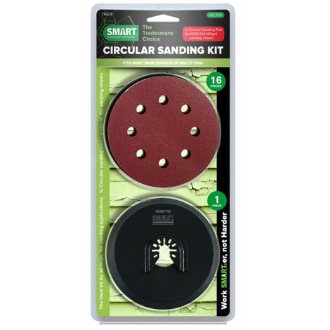 SMART Trade Universal 16 Piece Circular Sanding Kit (1/2)
