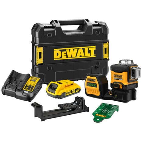 DeWalt DCE089D1G18-GB 12V-18V Compatible 3x360 Green Beam Multi-Line Laser Kit