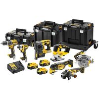 Dewalt DCK755P3T 18V Brushless 7 Piece Tool Kit With 3 x 5.0Ah Batteries, Charger & Tool Boxes