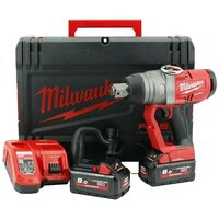 Milwaukee M18ONEFHIWF1-802X 18V One Key Fuel 1&quot; Impact Wrench Kit (2 x 8.0Ah RedLithium-Ion Batteries, Charger & Case)