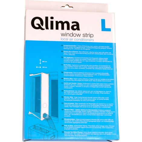 Kit adaptateur pour grande fenêtre Qlima 105 x 205 cm gris