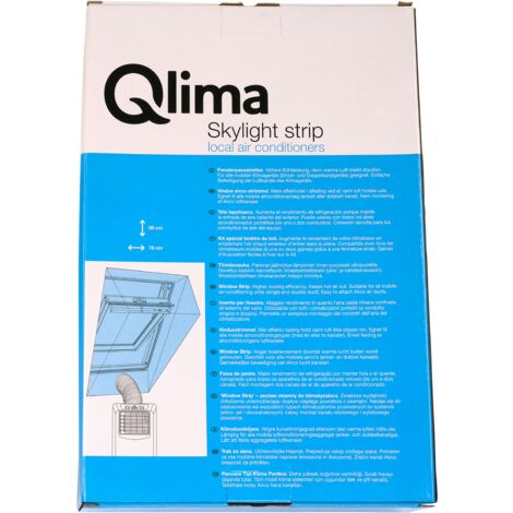 Qlima – Kit fenêtre pour climatiseur mobile – Accessoire pour fenêtres de toit – Étanchéité parfaite autour du tuyau d'évacuation – Installation facile