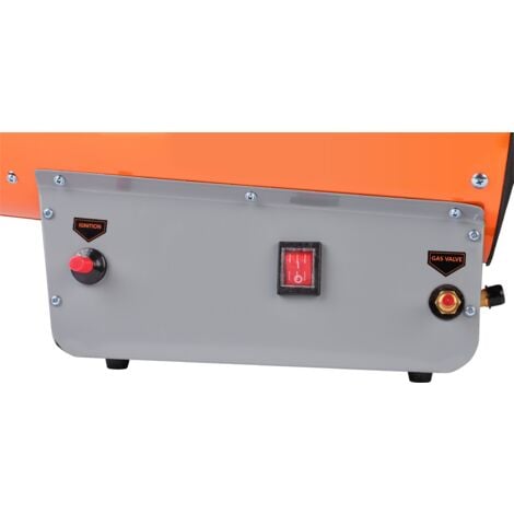 Chauffage de chantier gaz Qlima GFA 1015 avec détendeur gaz orange/gris