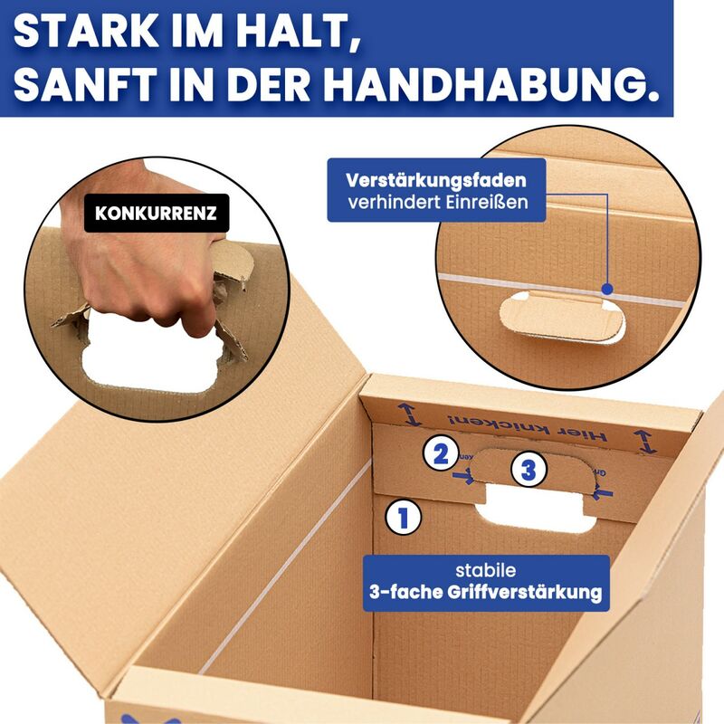 KONZEPT Versandkarton 20x15x10/20x15x15 Set, Faltkartons Selbstklebend Kleine Kartons Zum Verschicken Umzug Verpackung Dhl Packchen S