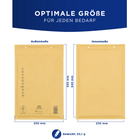 200 Luftpolster-Versandtaschen Gr. 3 (C) Weiß –  Produktbild-Vorschau 4