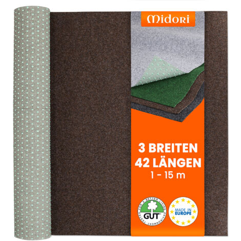 Rasenteppich 100 x 300 cm Braun Kunstrasen-Teppich mit Noppen Balkon Terrasse Outdoor wasserdurchlässig (1/5)
