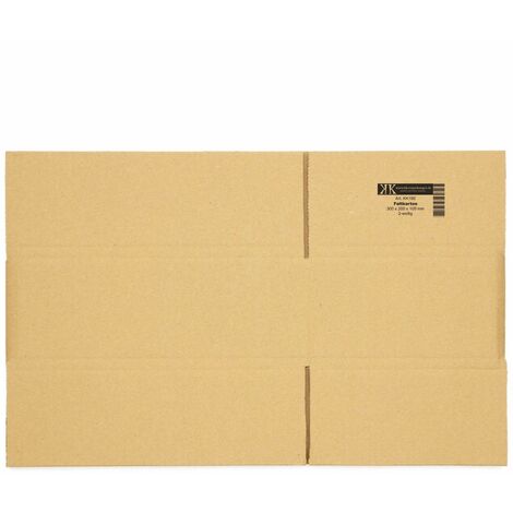 Karton 500x500x500 50 Faltkartons – Maße 400x300x200 Mm, Braun, 1-wellig Versandkarton 40x30x20