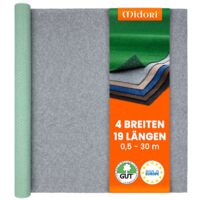 Rasenteppich 67 x 200 cm Grau mit Noppen Kunstrasen Teppich Balkon Terrasse Outdoor