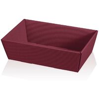 500 x Präsentkorb Geschenkkorb 330x190x110 mm offene Welle Rot Bordeaux