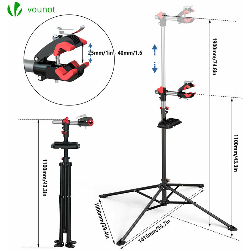 Support de Montage de vélo, Support de réparation de vélo Pliable avec