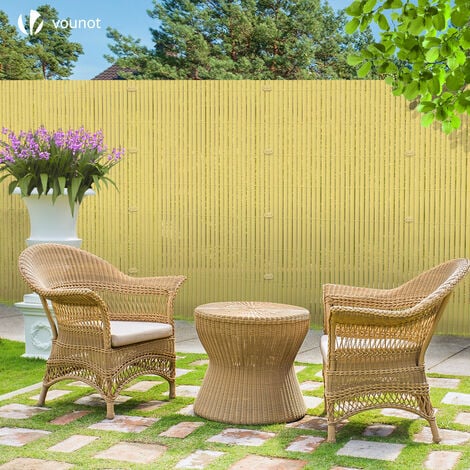 Canisse PVC brise vue ultra renforce avec attaches de fixation 100x500cm beige