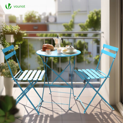 Set De Camping Casa.pro – 2 Chaises Pliantes Dossier Réglable Et 1 Table, Accoudoirs Porte-gobelets, Sac De Rangement