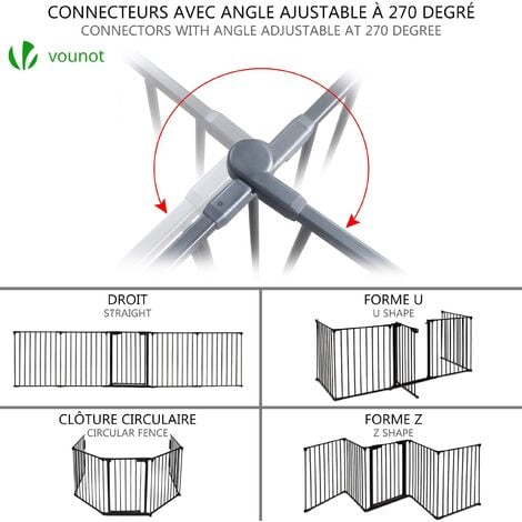 Barriere De Securite Enfant Grande Version 3m 5 Panneaux Pre Assemble