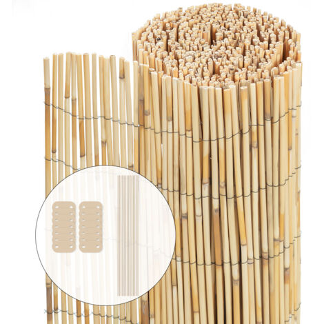 Vounot – Canisse brise vue en roseau naturel 90x600cm – Attaches fournies – Résistante aux intempéries – Pour espaces extérieurs privés
