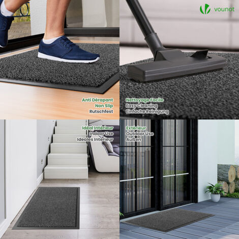 Tapis De Porte 75x100 Cm Anti-Poussière Et Imperméable - Pour Intérieur/Extérieur, Entrée, Couloir
