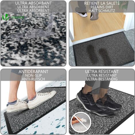 Tapis d'entrée PVC gris, 90 x 150 cm | Leroy Merlin