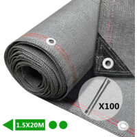 Brise Vue Occultant En HDPE 230g/m² 1x10m Avec Attaches De Fixation Anthracite Vounot~6973424413746 01c Mp