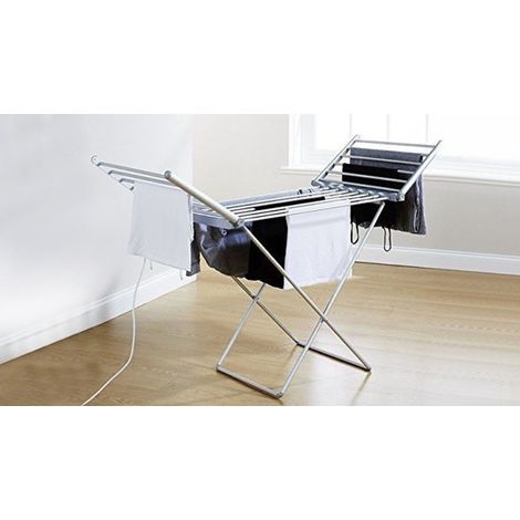 Extra Large Winged Freestanding Heated Clothes Airer / Towel Rail