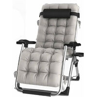 Luxury Recliner Extra Wide Gravity chair with cup holder - Grey 1 Chair