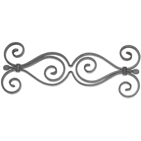 Pannello decorativo - Altezza 185mm larghezza 460mm ferro piatto liscio sezione 14x6mm - Ferro battuto - Saldatura