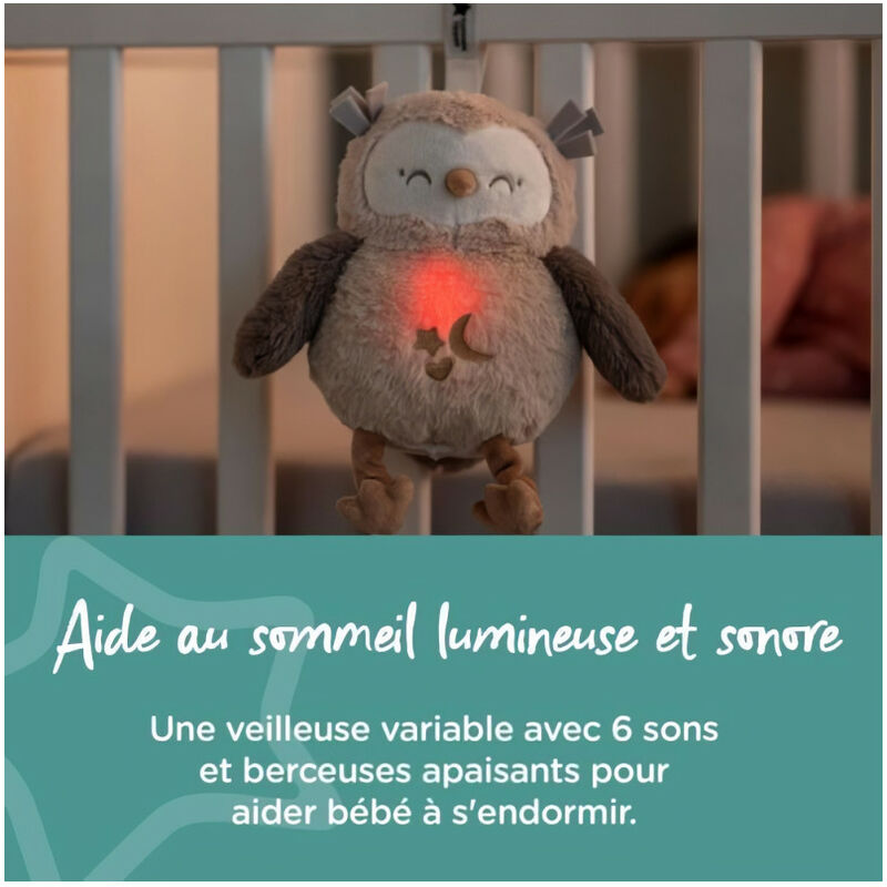 Veilleuse Bebe Enfant Dodo Doux Chouette - Cadeau Bébé Peluche
