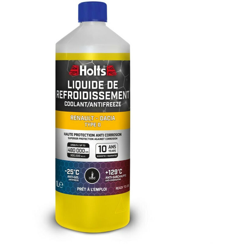 Liquide de Refroidissement HOLTS HAFR0003B Dédié RenaultDacia Type D 1L
