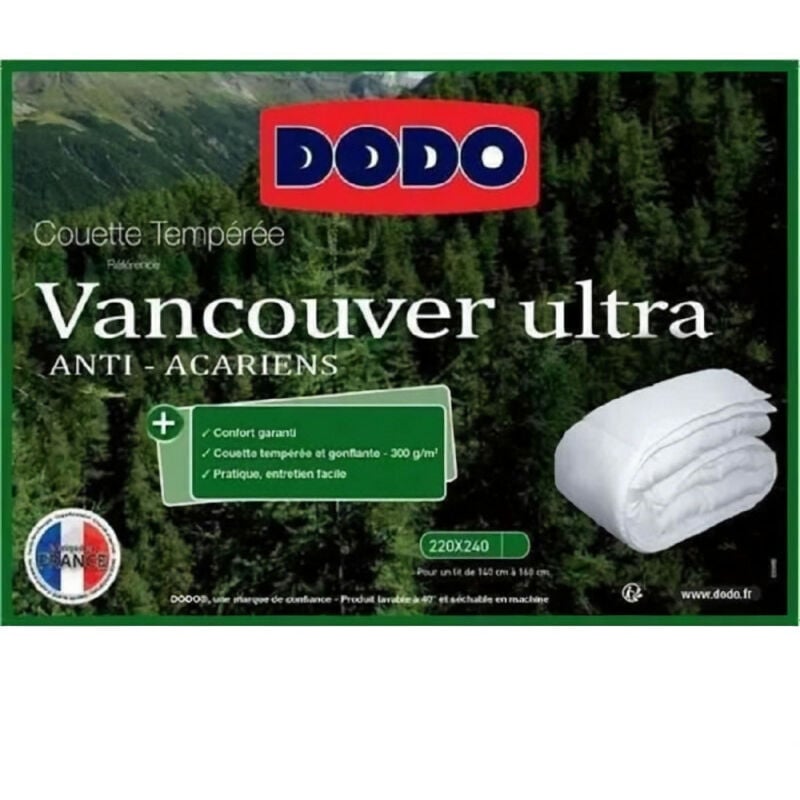 Dodo - couette 200x200 micro enveloppante - anti-acariens