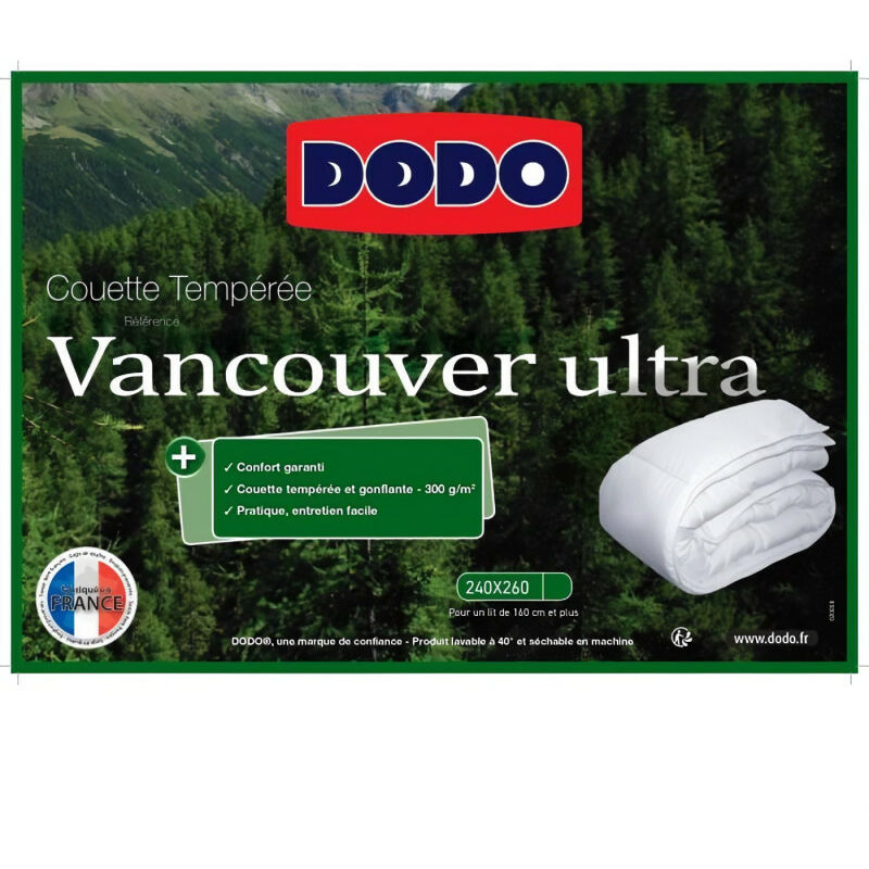 DODO, Couette Ultra Douce 240x260, pour lit 2 Personnes, Couette 4  Saisons, Toucher Peau de Pêche et Ultra Gonflante, Fabriqué en France