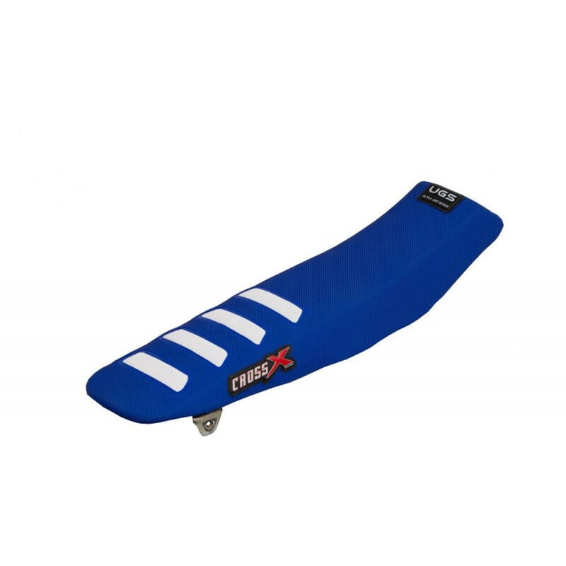 Housse de selle Yamaha YZ Noir / Bleu - Bandes rouges