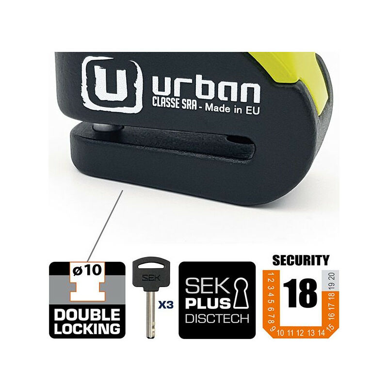 URBAN BLOQUE DISQUE ALARME INOX D.10 - CLASSÉ SRA