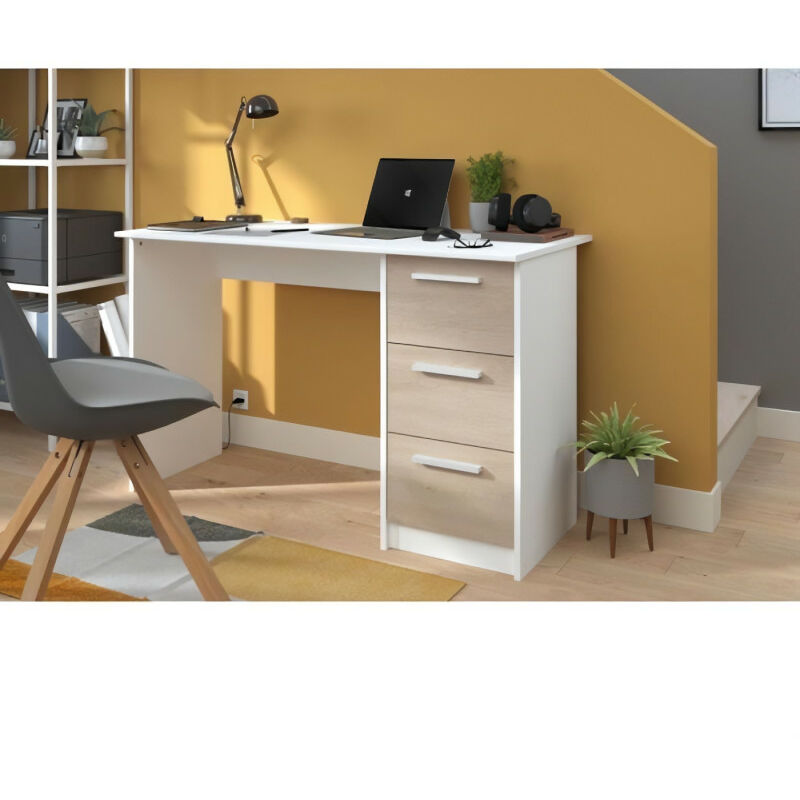 Bureau Ingrid 121cm - blanc Moderne - Parisot