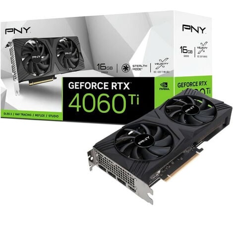 PNY - Carte graphique - GeForce RTX™ 4060 Ti 16GB VERTO Dual Fan Edition  DLSS 3