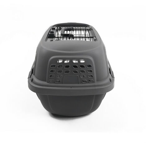 Caisse de transport pour chat M.PETS ECO GIRO - Cage en plastique - Taille S - Gris