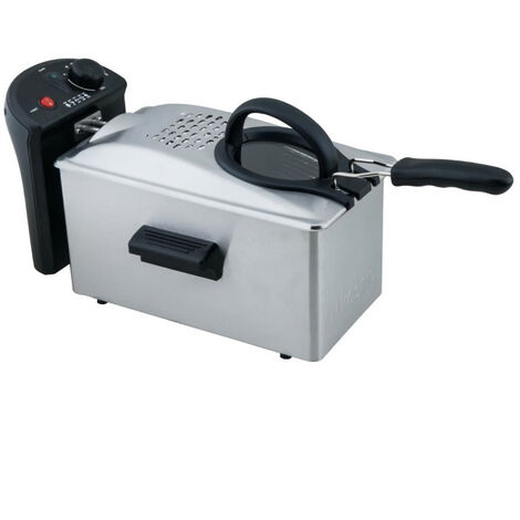 Friteuse électrique HKoeNIG - DFX300 - 3 L - 2100 W - Acier inoxydable