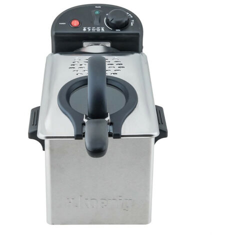 Friteuse électrique HKoeNIG - DFX300 - 3 L - 2100 W - Acier inoxydable