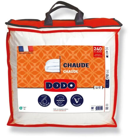 Couette 220x240 cm - DODO - Chaude - Garnissage 100% volupt'air - Blanche
