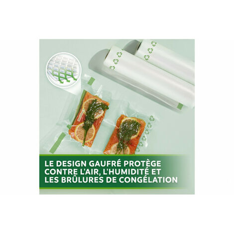 Rouleaux d'emballage sous vide FoodSaver, 20,3 cm x 6,09 m, Paquet de 2 