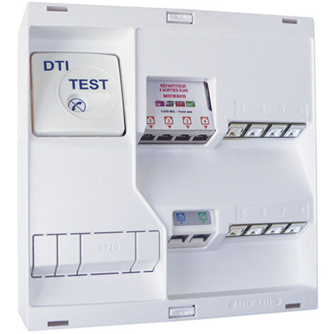Tableau communication BLUENEO 4 RJ45 DTIo et zone attenante MICHAUD LB503