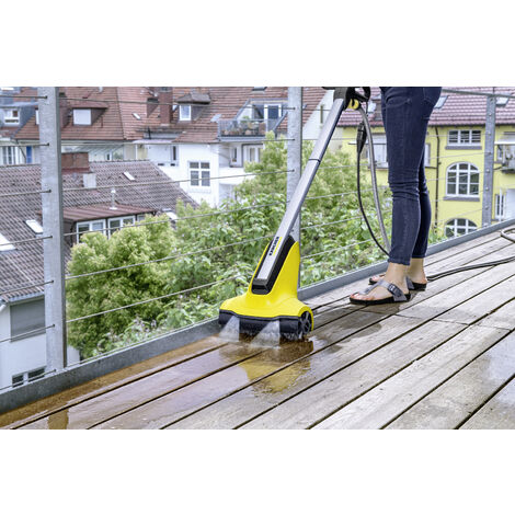 Karcher Nettoyeur de terrasse PCL4 - brosse spéciale terrasse en bois - économie d'eau