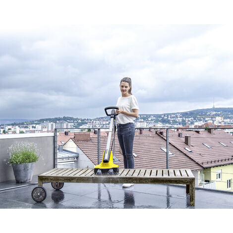 Karcher Nettoyeur de terrasse PCL4 - brosse spéciale terrasse en bois - économie d'eau