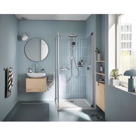 Colonne de douche avec inverseur manuel - Economie d'eau - GROHE Vitalio Comfort 250 - Chromé - 26698001
