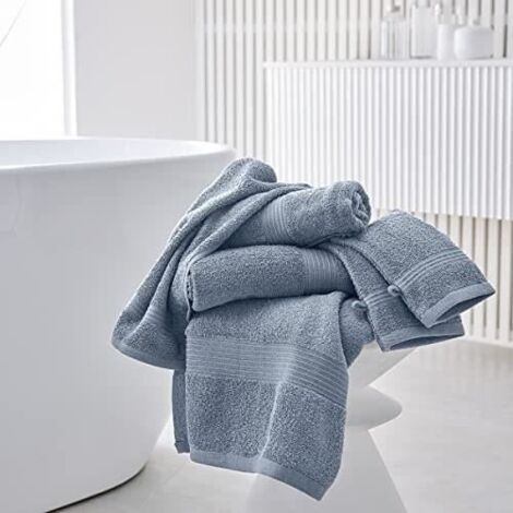 Serviette De Bain Douce En éponge 100% Coton - 50x90 Cm - Label Oeko-Tex - Couleurs Variées