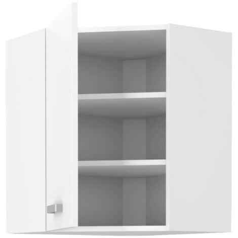 ATLAS Meuble haut d'angle - Décor blanc - L58x58cm