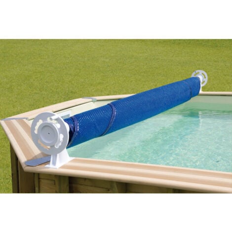 Bâche a bulles pour piscine bois UBBINK rectangulaire 200x350 - Bleue - 400 microns