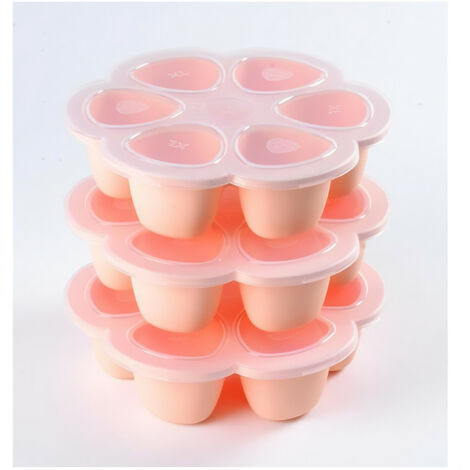 Béaba Portion Multiportions Moule en Silicone Rose 6 x 150ml
