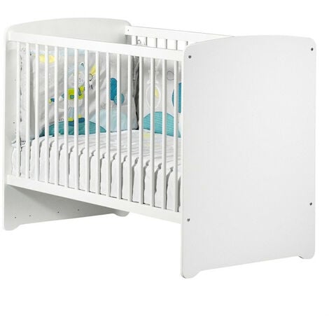 Baby Price Lit Bebe 1x60 3 Positions Blanc New Basic