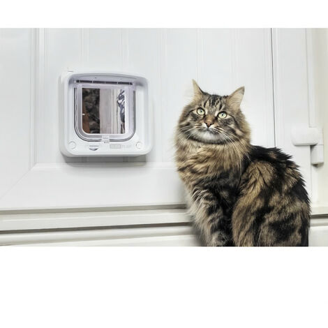 SUREFLAP Chatiere Connect a puce électronique - iDSCFWT - Blanc