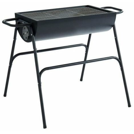 Barbecue charbon Barbecue charbon de bois Zack en acier noir avec four | noir