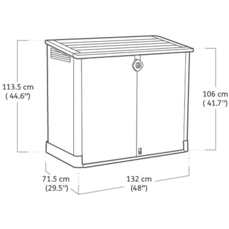 Keter Coffre SIO MIDI 880L Noir/gris