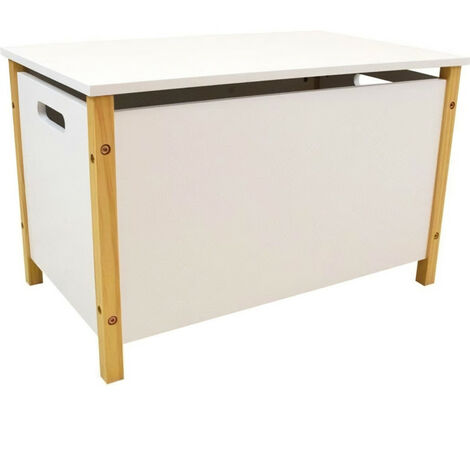 SCANDIWOOD Coffre a jouets en bois 37,5 x 60 x36 cm pour enfant